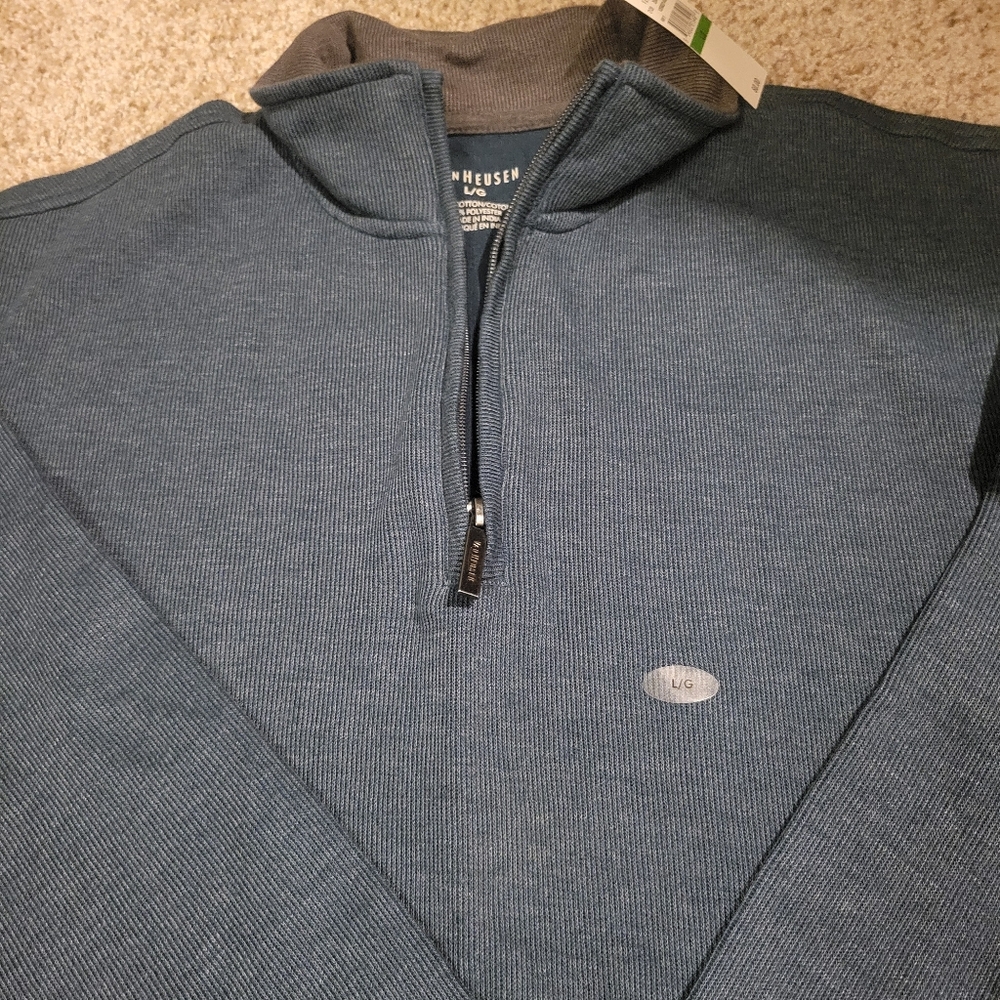 Van Heusen Blue Zip Up Sweater